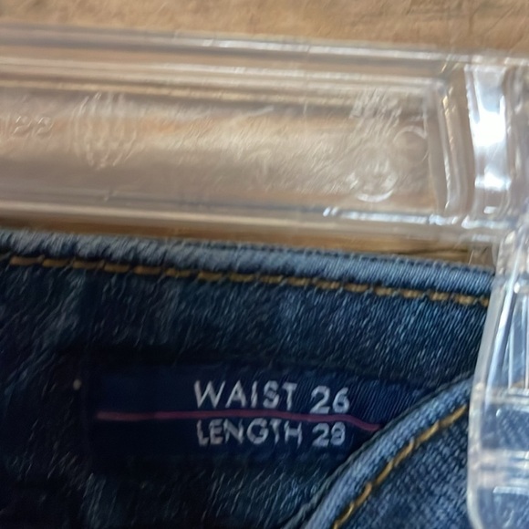 Vigoss size 26x29 jagger skinny dark wash super stretchy whisker faded jeans - Picture 6 of 13